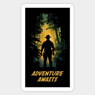 Adventure Awaits - Explorer - Silhouette - Indy Magnet